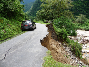only tarred road in Bhutan